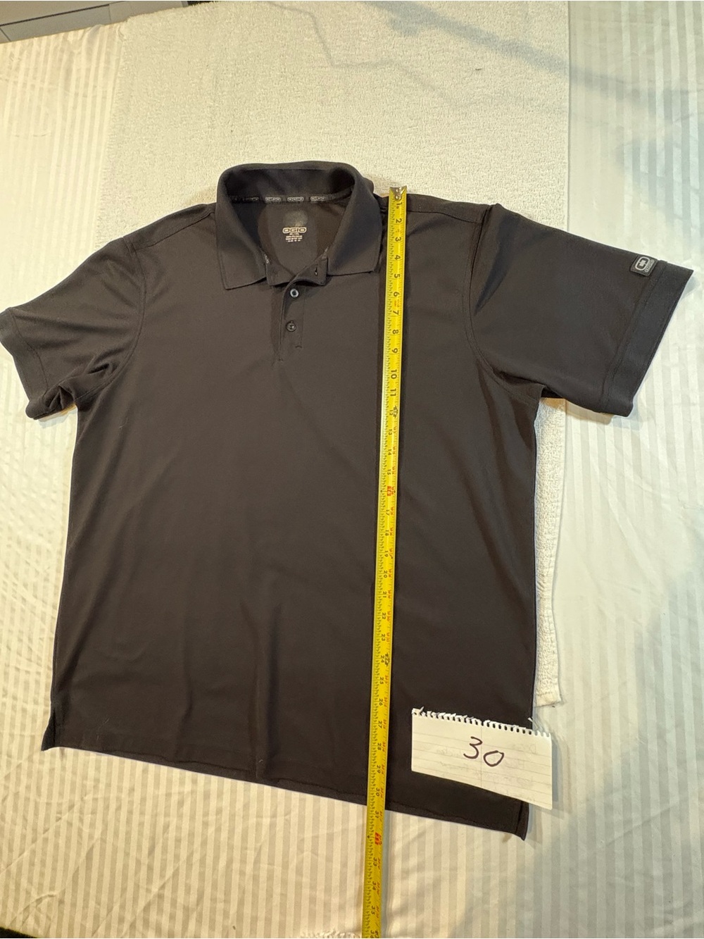 OGIO Men's Performance Golf Polo Shirt Black Size Large Activewear XXL Wicking
